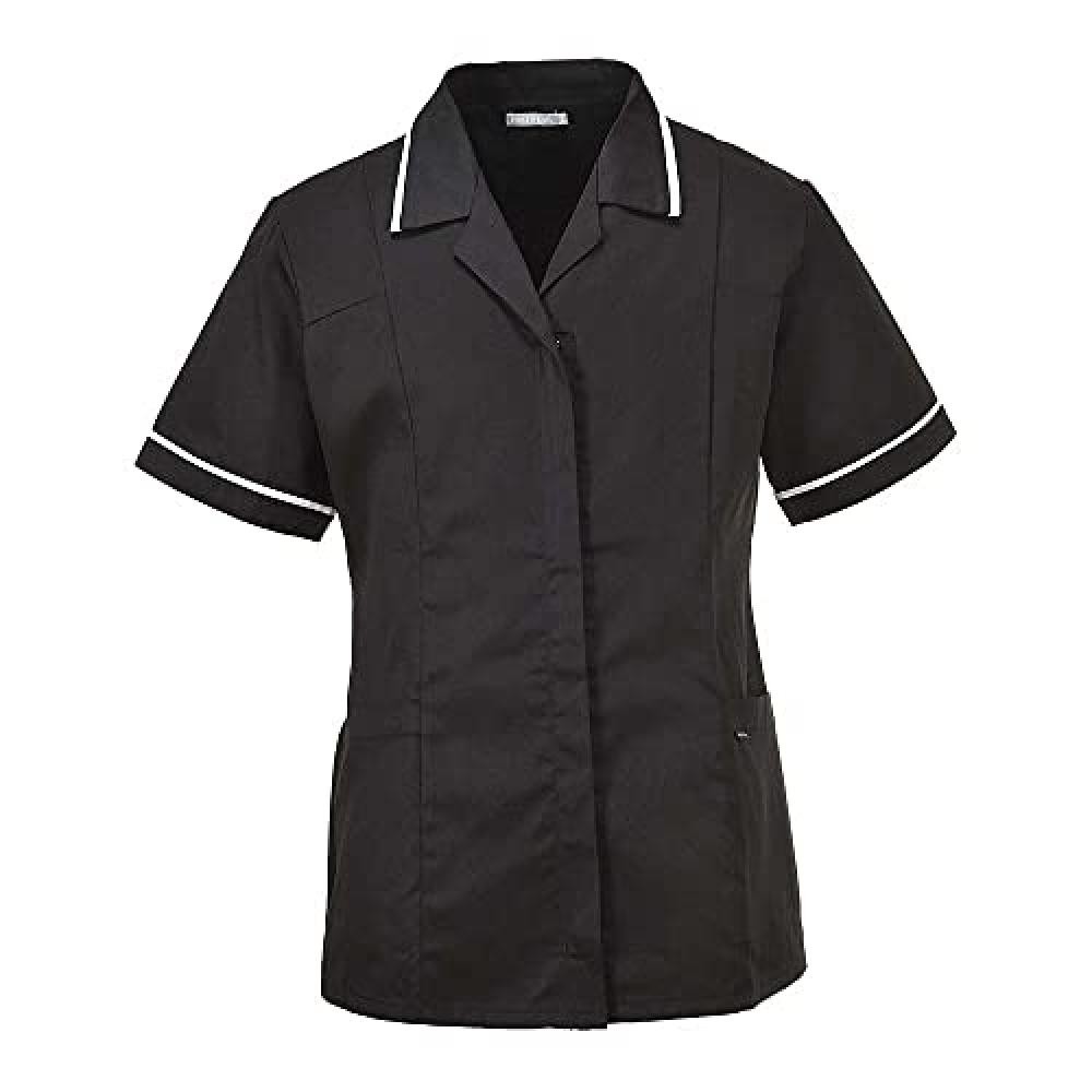 (TG. XXL) Portwest LW20BKRXXL Camice Classic, Nero, XXL - NUOVO
