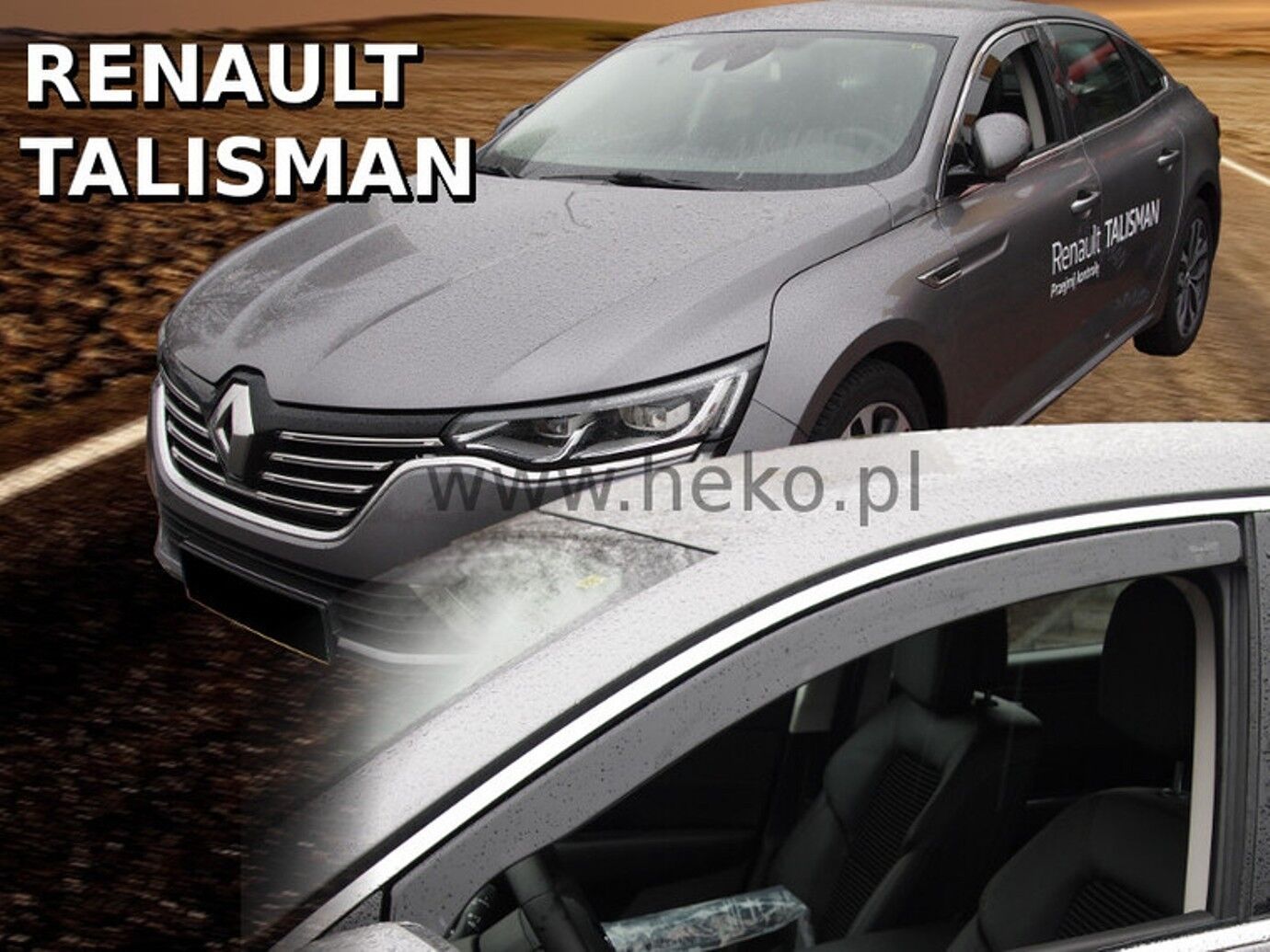 SET 2 DEFLETTORI ARIA  ANTITURBO per RENAULT TALISMAN 4/5P dal 2016