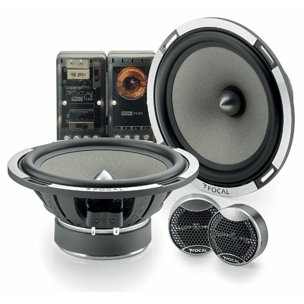 1 kit a 2 vie FOCAL PS 165 V1 PS165V1 6,5" 2 woofer 2 tweeter 4 crossover auto