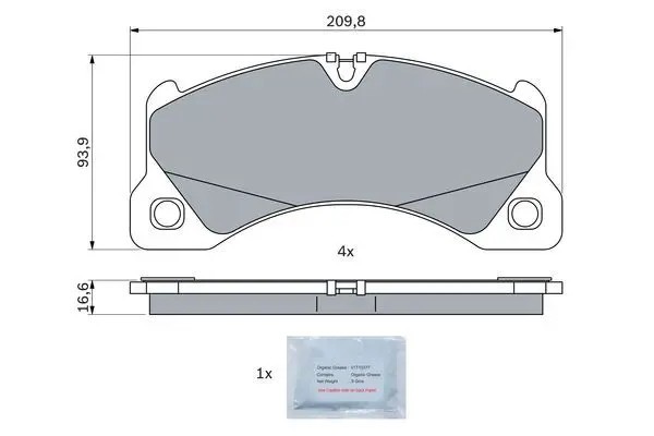 Pastiglie freno 0 986 424 970 BOSCH per PORSCHE CAYENNE CAYENNE Coupe