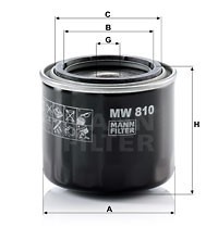 MANN-FILTER MW810 - Filtro olio