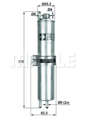 Filtro carburante Filtro per condotti/circuiti KLH 12 KNECHT per ALPINA BMW