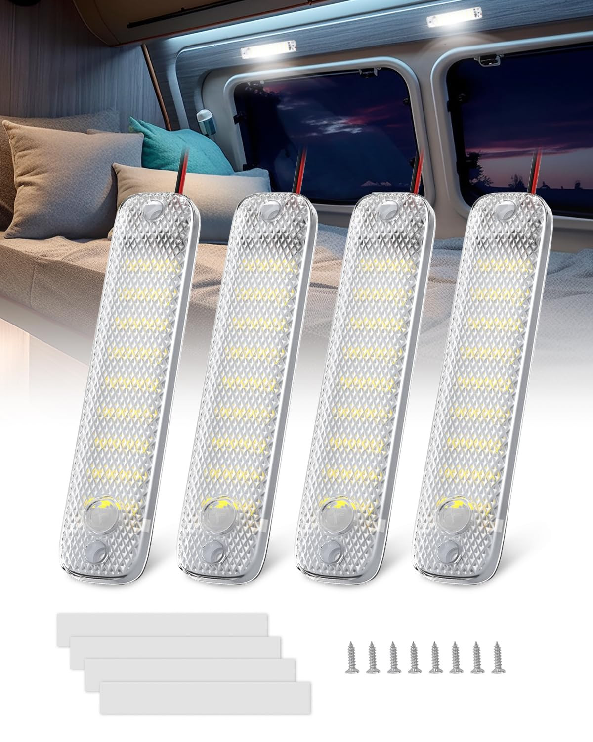 Luxvista Barra Luminosa LED 12V, Luci LED 12V per Furgone, 36 LED per (U0G)