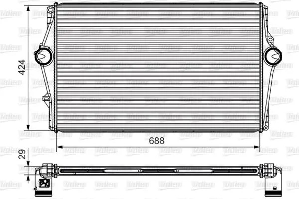 Radiatore intercooler 818283 VALEO per VOLVO S80 I S60 I V70 II