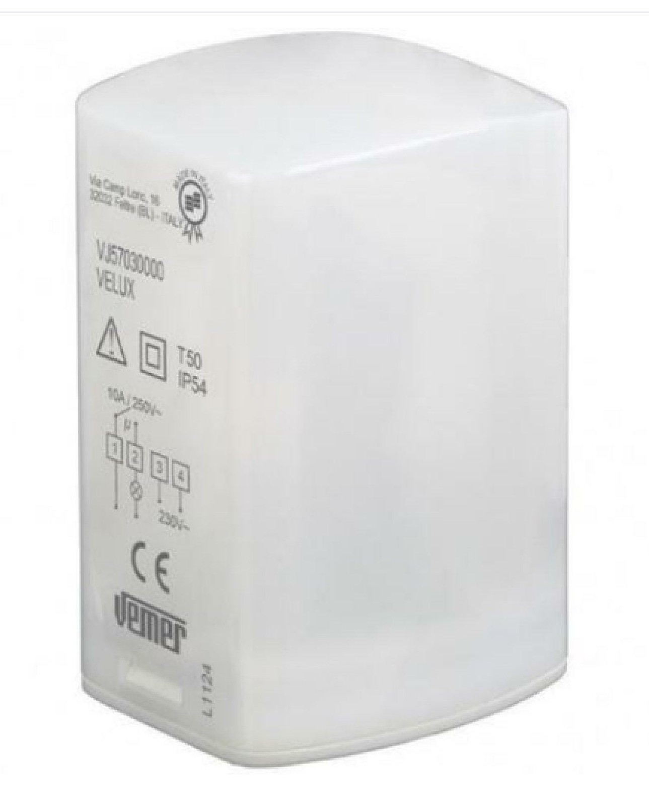 VEMER VELUX INTERRUTTORE CREPUSCOLARE 230VAC DA PARETE VJ57030000