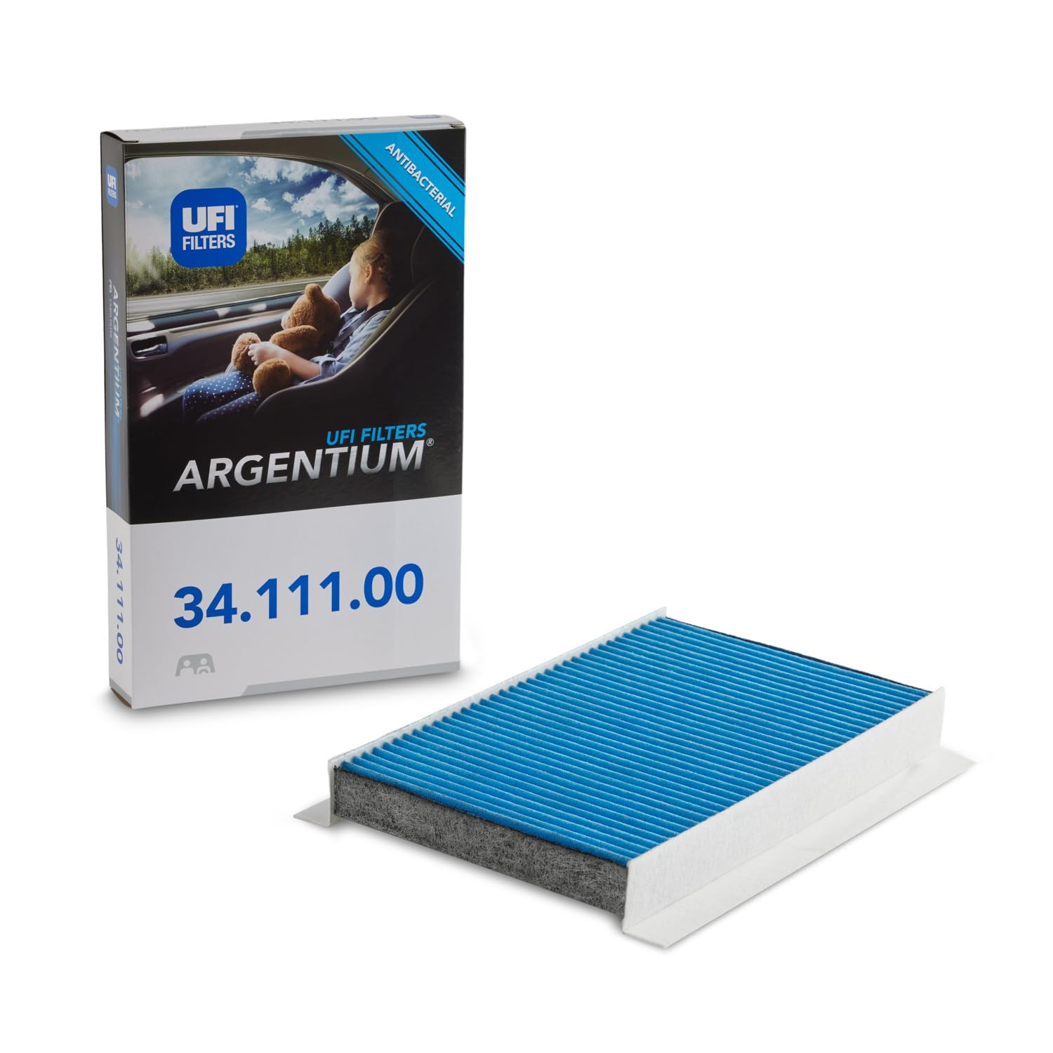 UFI Filters, Filtro Abitacolo ARGENTIUM 34.111.00, Filtro Abitacolo per (U4A)