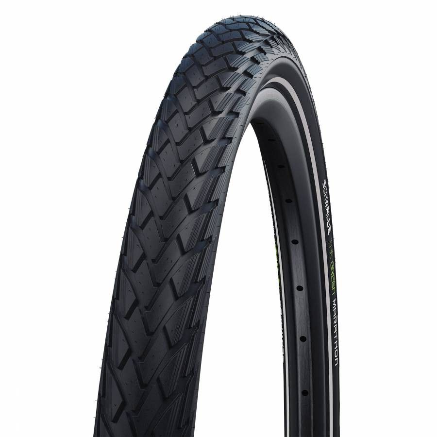 Pneumatico city 24 x 1.75 Schwalbe Marathon Green Nero TR (47-507) rinforzo Gree