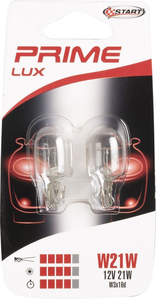 Coppia di lampadine auto alogene in vetro W21W 12V  21W W3X16d START