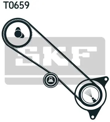 Kit cinghia distribuzione VKMA 91022 SKF per TOYOTA LAND CRUISER 90 LAND CRUISER