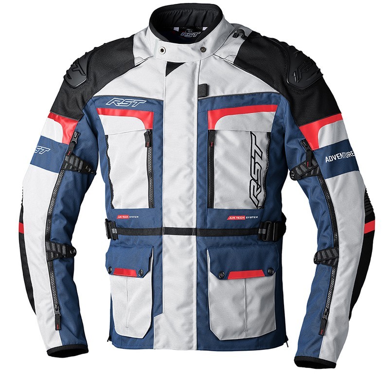 Giacca RST Pro Series Adventure-X in tessuto - argento/blu/rosso