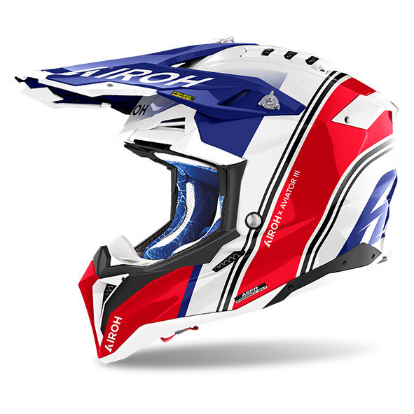 AV3H55 Casco Cross Enduro AIROH Aviator 3 Hima Red Gloss S