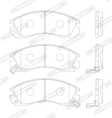 Pastiglie freno FDB765 FERODO per MITSUBISHI SIGMA PAJERO II L400 Autobus L200