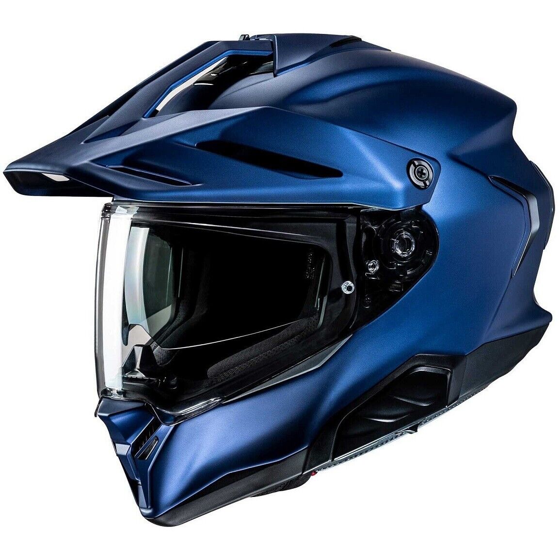 CASCO MOTO INTEGRALE FIBRA DUAL HJC RPHA60 SEMI FLAT METALLIC BLU OPACO TG XL