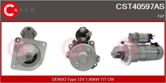 Motorino di avviamento Senso rotazione orario CST40597AS CASCO per FIAT