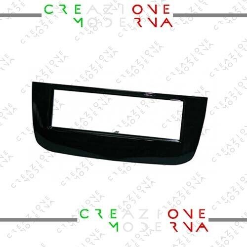 MASCHERINA RADIO 1 DIN FIAT PUNTO EVO 2009 IN POI ADATTATORE UN DIN NERO LUCIDO