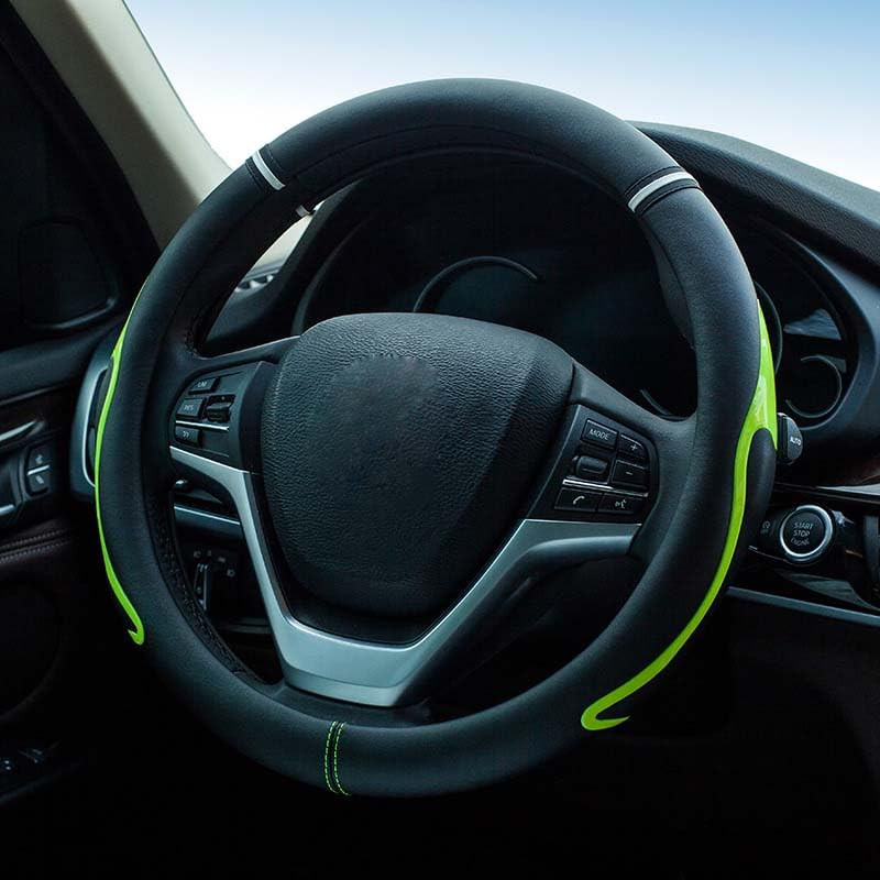 Xihaoer Cool Car Accessories Coprivolante per uomo e donna (nero verde) (j4d)