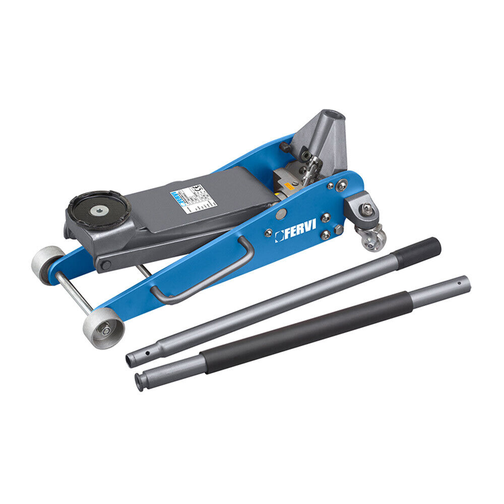 Cric a carrello a doppio pompante FERVI C039/25 - 2.5 Ton - avvicinamento rapido