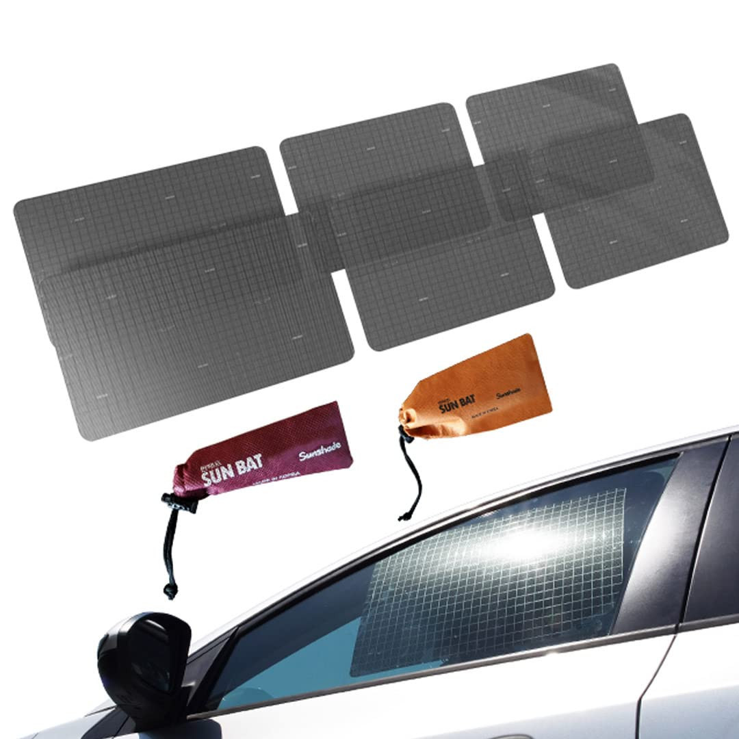Sun Bat Static Cling Window Shade (6Pack)-The Only Certified Car Window (F2J)