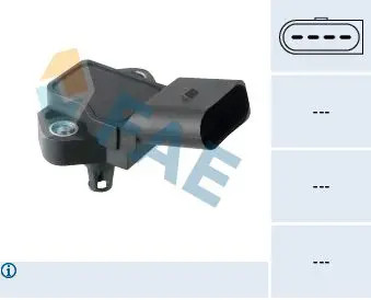 Sensore pressione sovralimentazione (MAP sensor) 15198 FAE per VW SEAT SKODA