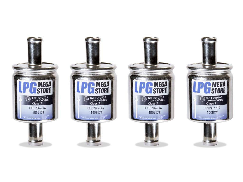 4 filtri a gas da 14 mm, per auto, GPL, universale (x1Z)