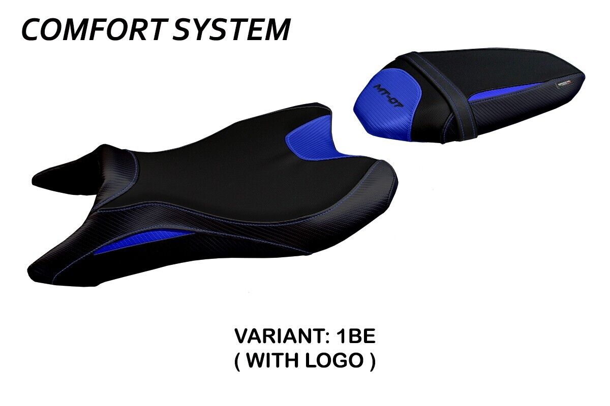 Saddle covering Sanya Comfort System blue with logo Yamaha MT07 2018-2023