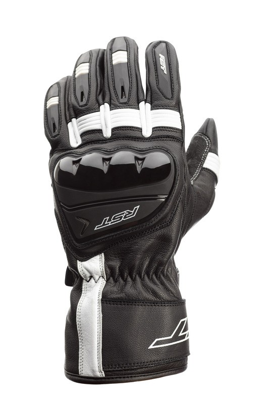 Guanti RST Pilot CE in pelle - nero/bianco
