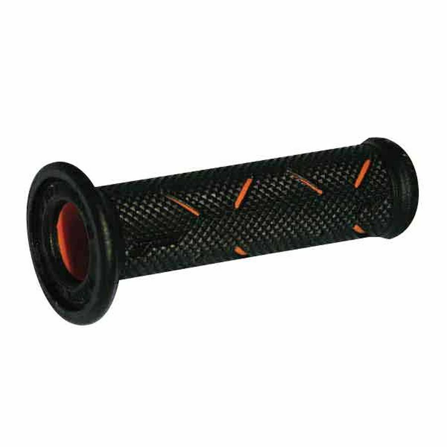 COPPIA MANOPOLE MOTO STRADA FORATE PROGRIP 717 ARANCIO
