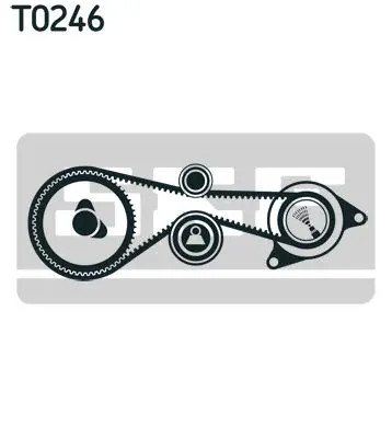 Kit cinghia distribuzione VKMA 01332 SKF per AUDI VW