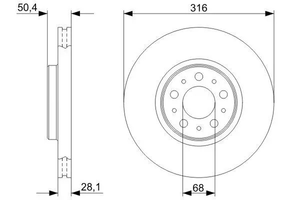 Disco freno ventilato 0 986 479 C85 BOSCH