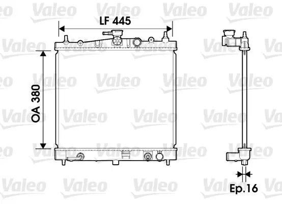 Radiatore Alette di raffreddamento saldate 734247 VALEO per NISSAN MICRA III