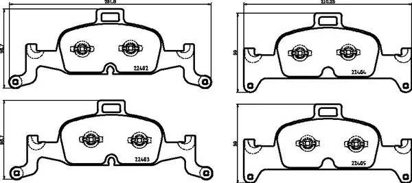 Pastiglie freno P 85 164X BREMBO per AUDI A4 B9 A4 B9 Avant A4 Allroad B9 Q5 A5