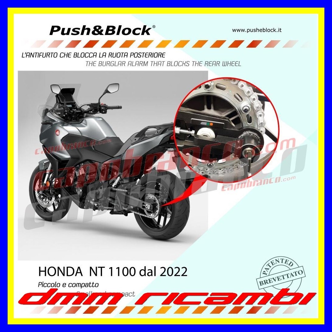 Antifurto meccanico Push & Block Blocca ruota corona HONDA NT 1100 DCT 2020 2021