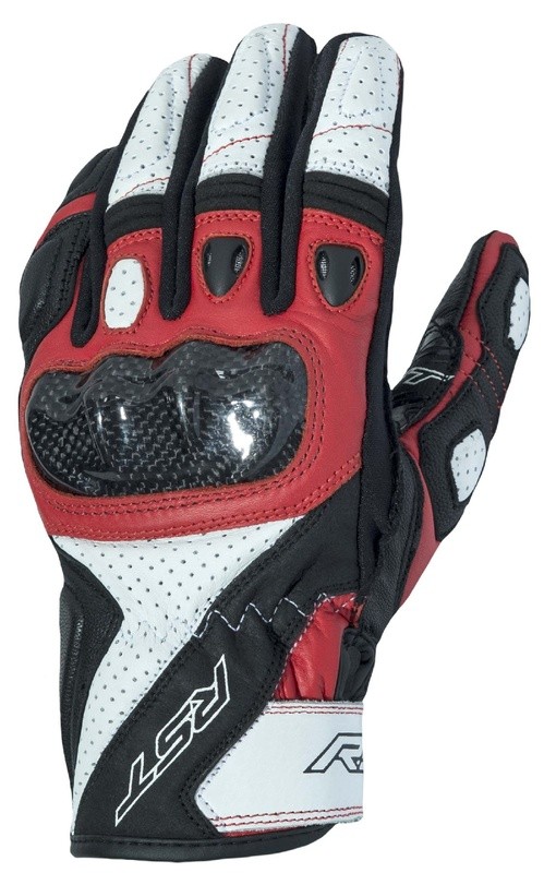 Guanti RST Stunt III CE in pelle/tessuto - rosso