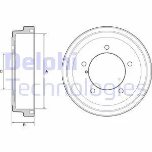 Tamburo freno BF531 DELPHI per SUZUKI GRAND VITARA I GRAND VITARA II