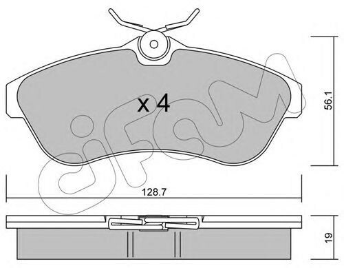 Kit pastiglie freno CIFAM 822-329-0 asse anteriore
