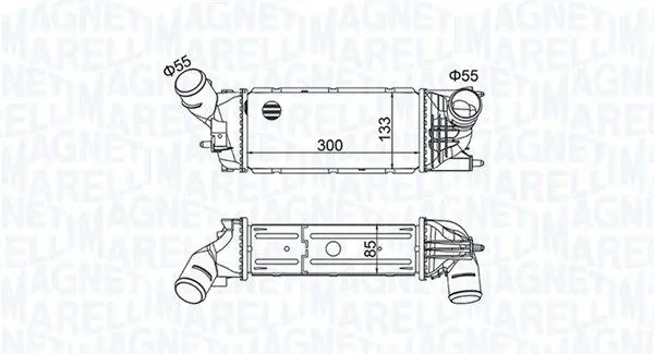 Radiatore intercooler 351319205120 MAGNETI MARELLI per PEUGEOT CITROËN