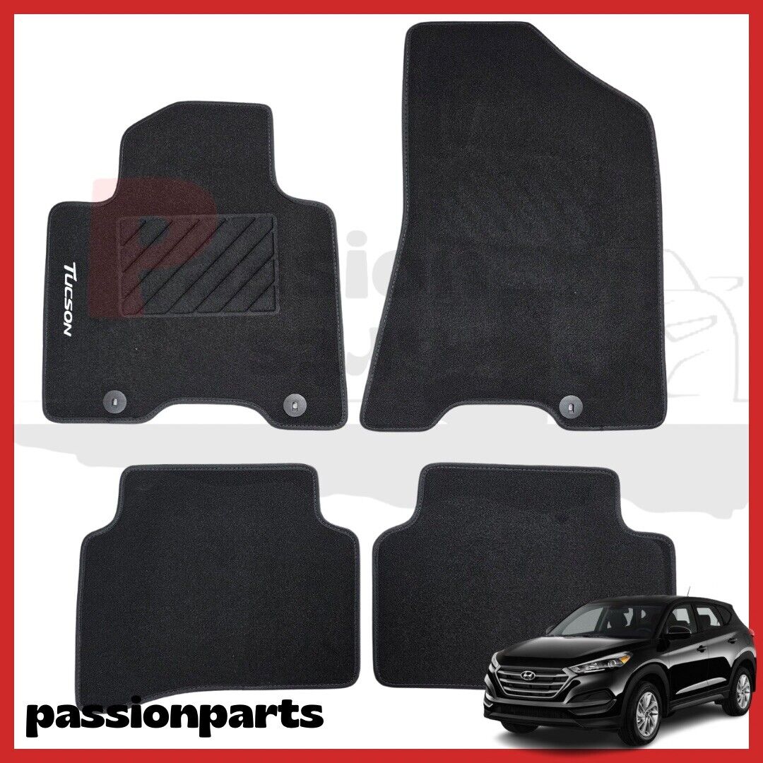 TAPPETI HYUNDAI TUCSON DAL 2015 IN MOQUETTE CON RICAMO E 3 FISSAGGI 4PZ