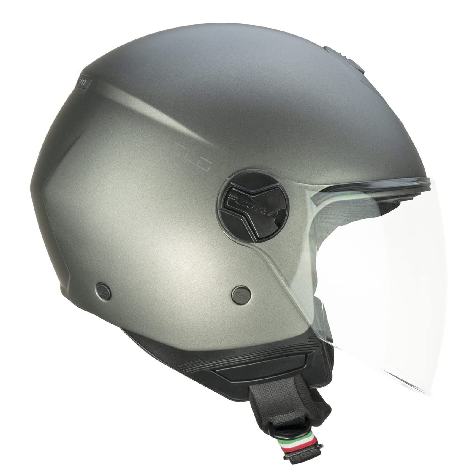 CGM Casco open face, 167A FLO MONO Antracite satinato lunga, XL (60cm) (f3q)
