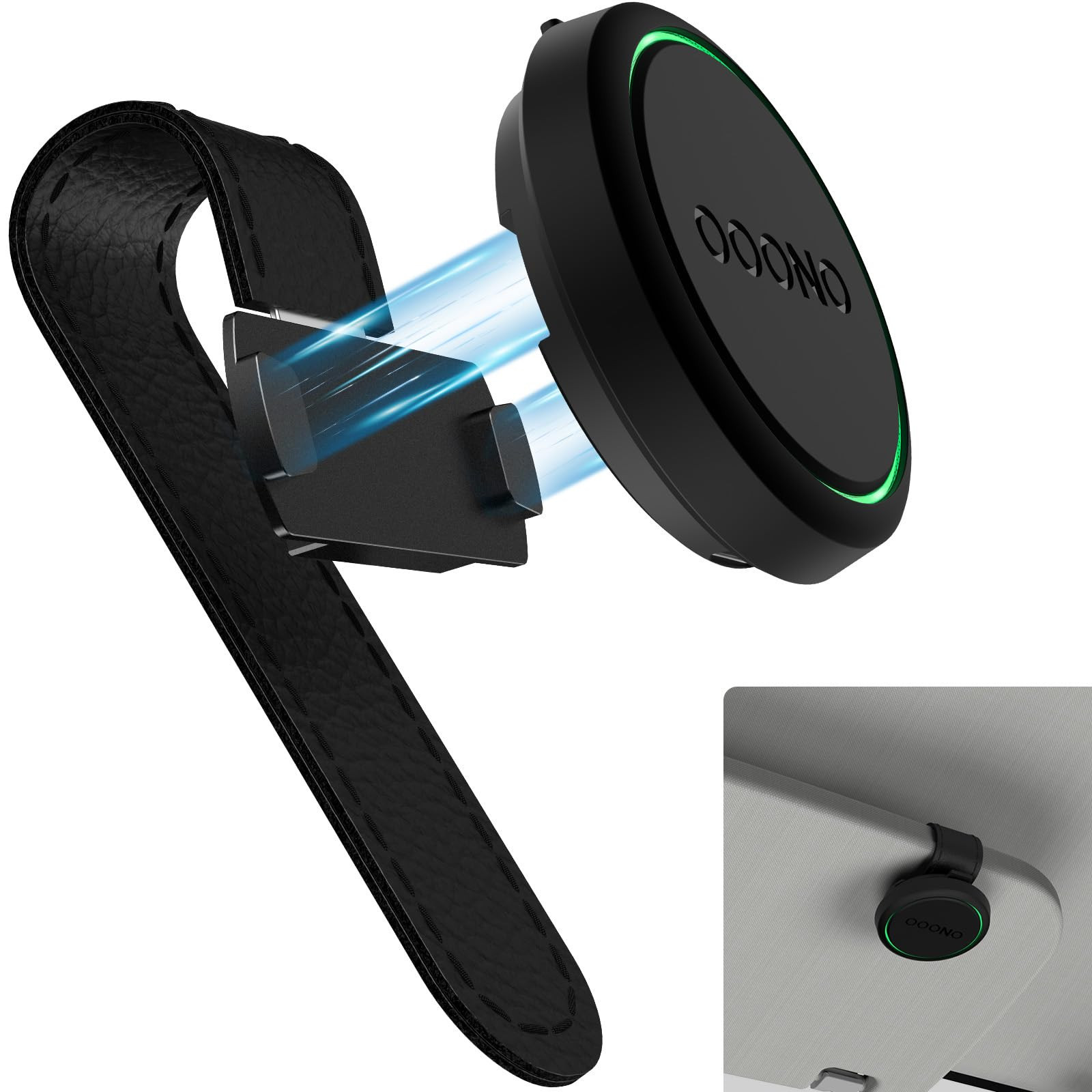 SUPMEGA Supporto magnetico per parasole per auto OOONO CO-Driver NO2, in (L9H)