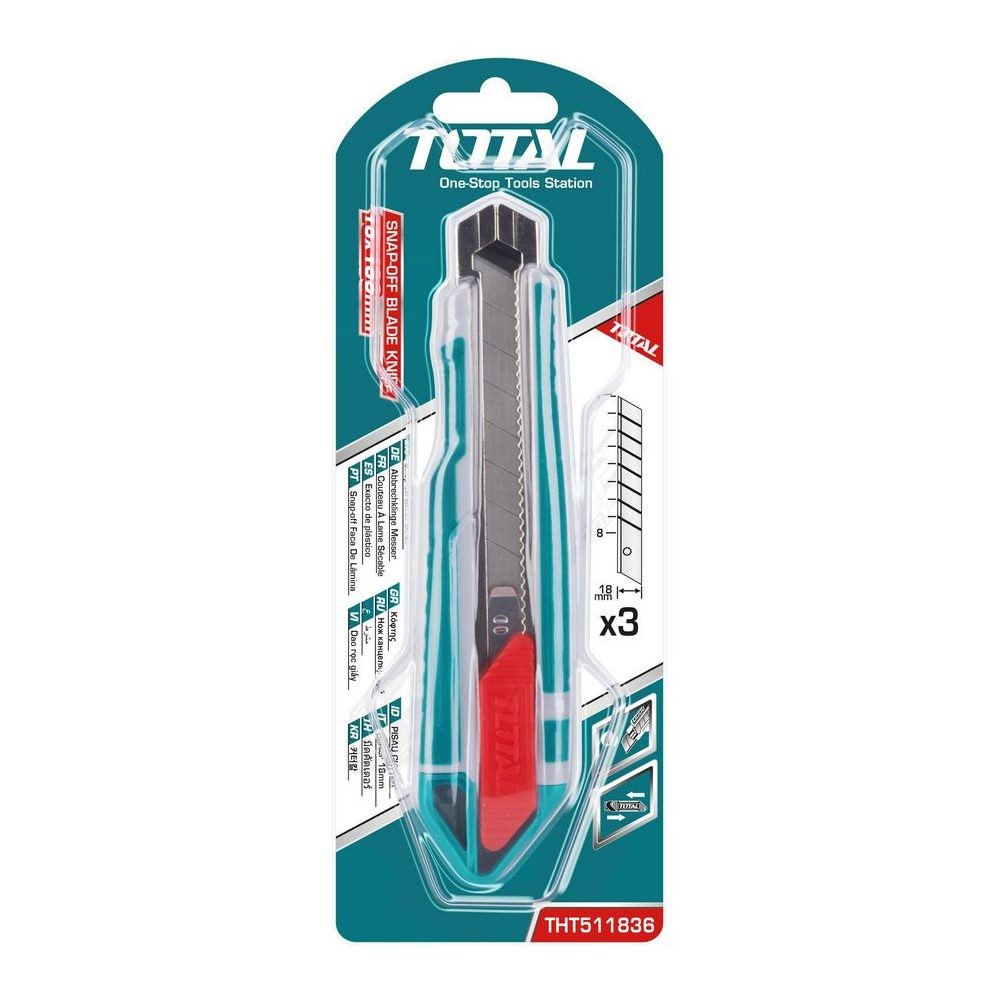 TOTAL UTENSILI THT511836 - Taglierino Corto con lama SK5 - Round Push -