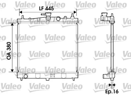 Radiatore Alette di raffreddamento saldate 734246 VALEO per NISSAN RENAULT