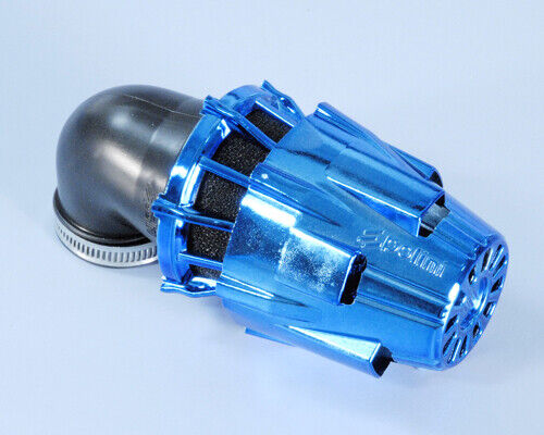 203.0116 AIRBOX FILTRO ARIA POLINI BLU INCLINATO 90° DELL´ORTO PHBG imbocco 32mm