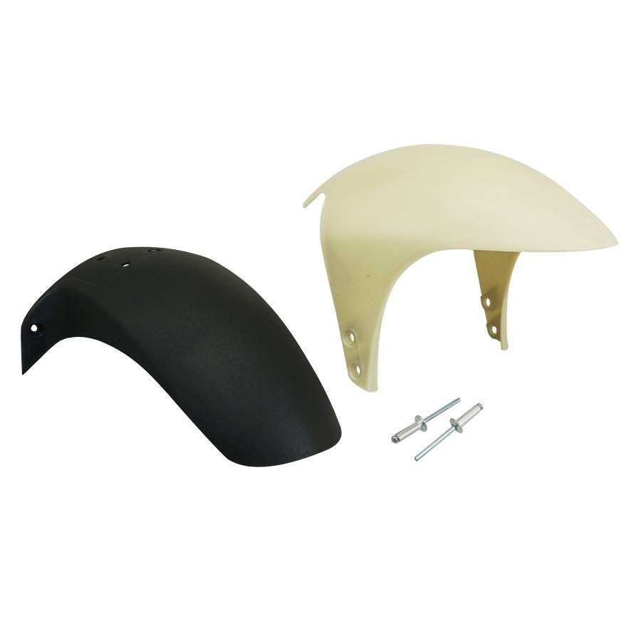 Parafango anteriore per scooter adattabile Gilera 50-125 DNA 1997-2006 bianco-ne