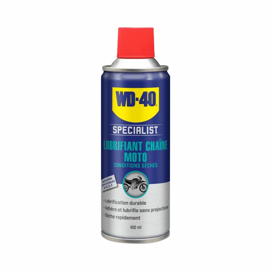 Lubrificante catena wd-40 specialist moto condizioni secche (aerosol 400 ml)