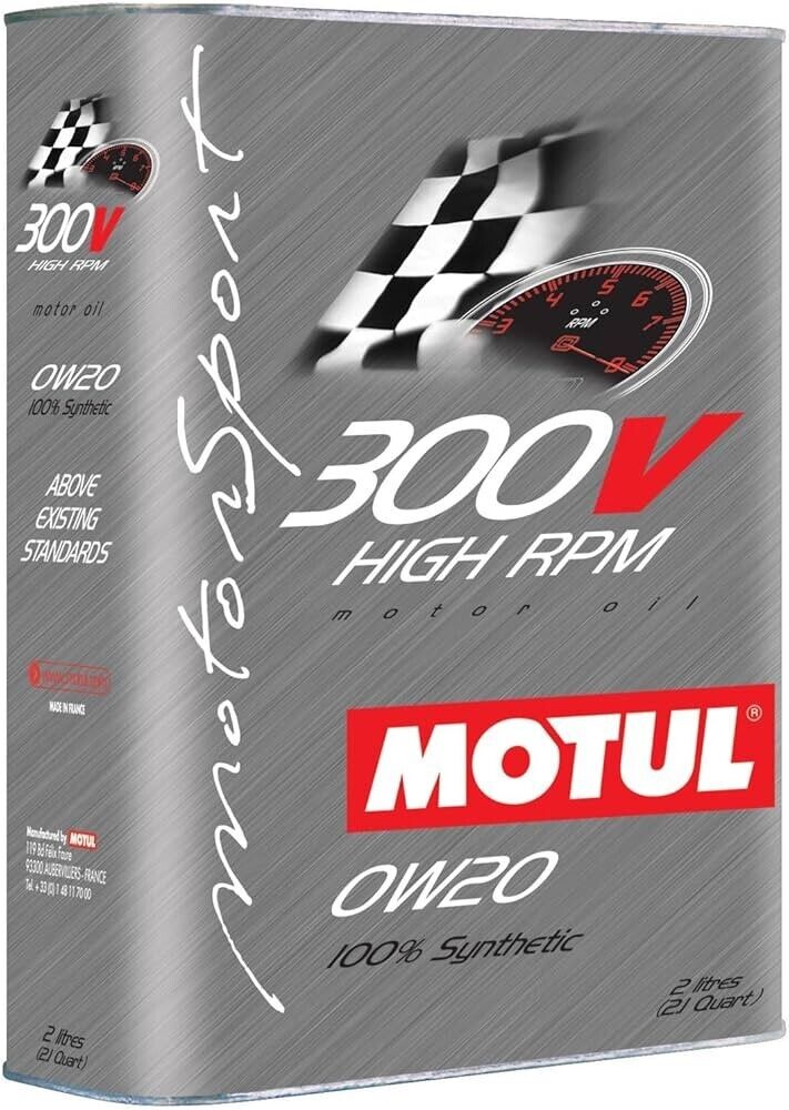 2 LT MOTUL 300V HIGH RPM RACING MOTOR OIL 0w20 OLIO MOTORE AUTO