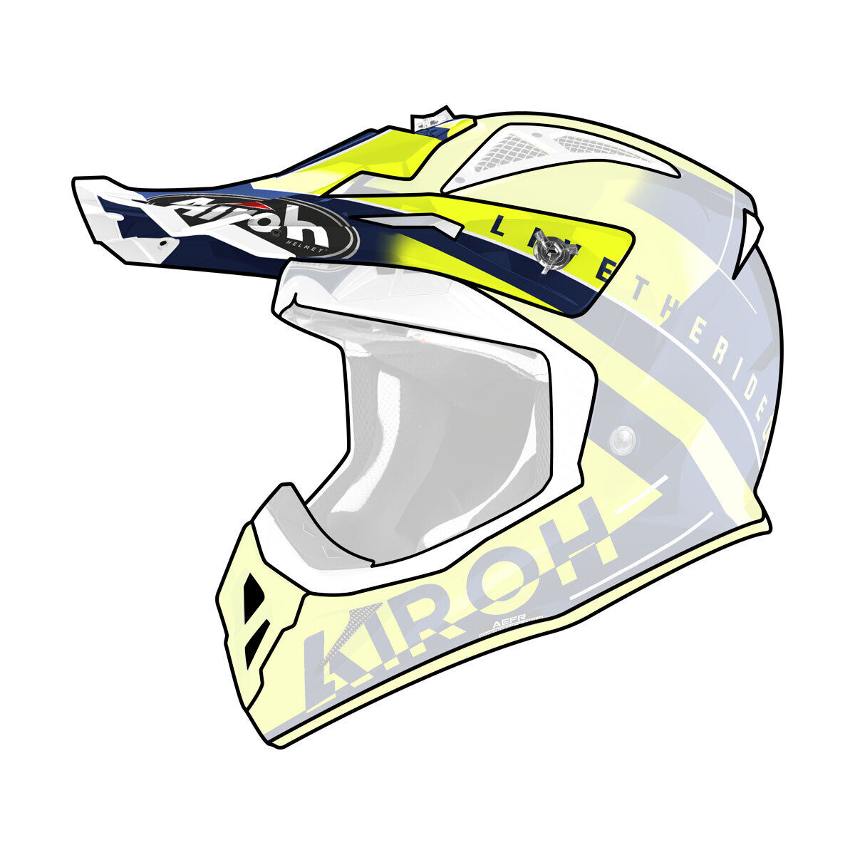 Frontino Casco Airoh Aviator ACE Amaze Blu