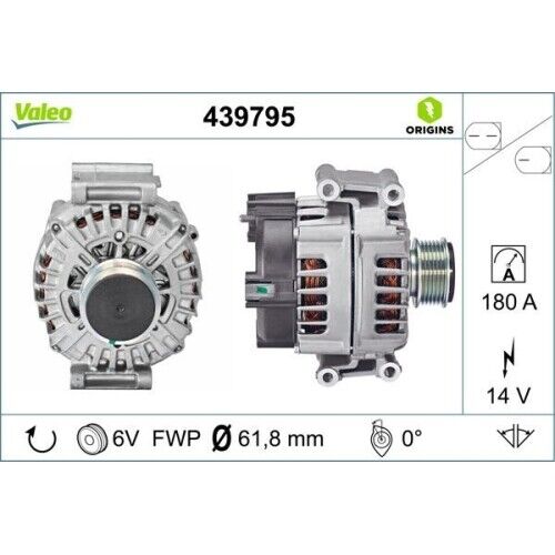 Alternatore Valeo 439795 Valeo Origins New Oe Technology per Audi