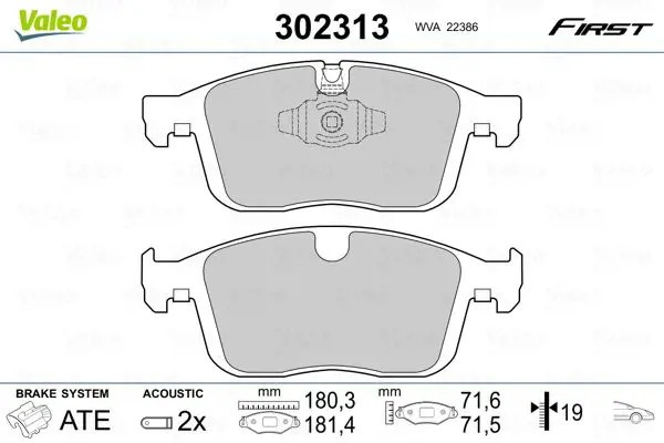 Pastiglie freno Assale anteriore 302313 VALEO per VOLVO 240 240 Kombi 140 260
