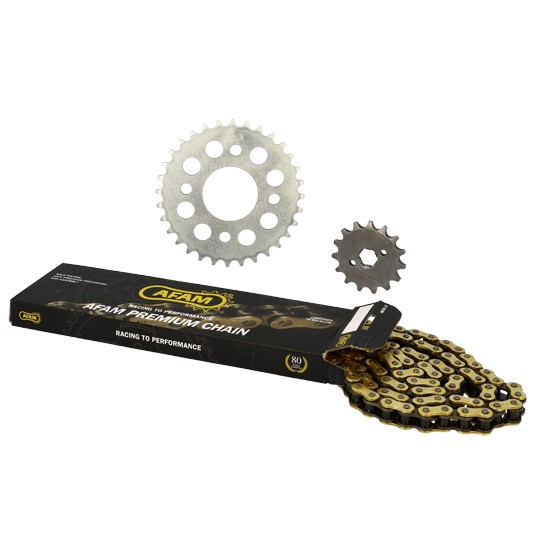 Kit catena adattabile per skyteam 125 skymax 2010+2015 420 15x32 (diametro coron