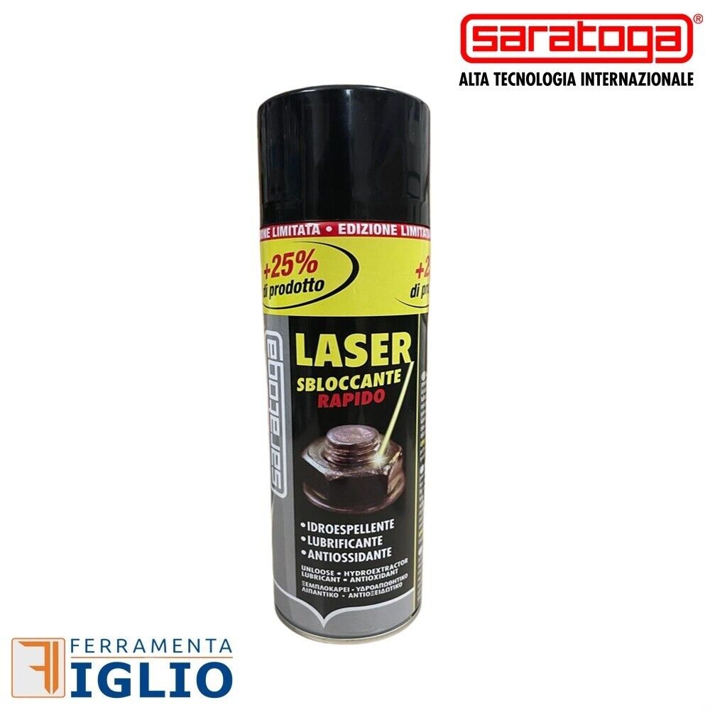 Lubrificante Antiossidante Idroespellente Sbloccante Spray LASER SARATOGA 500ml